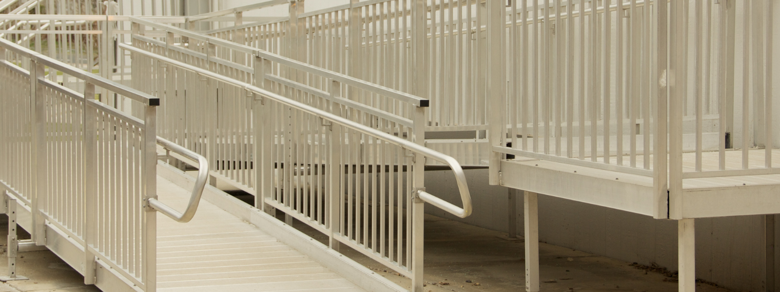 ADA approved wheelchair ramp design and installation and steel staircases