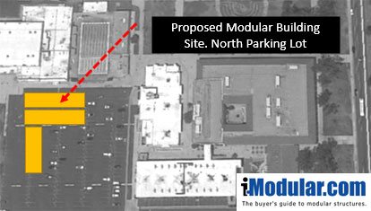 Site planning for modular building or portable classroom