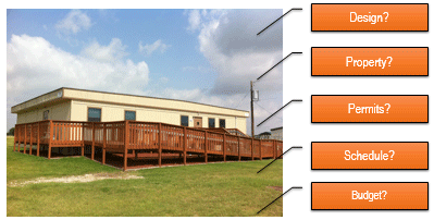 48' x 60' Modular Daycare Center on site with a handicap ramp and walkway. 