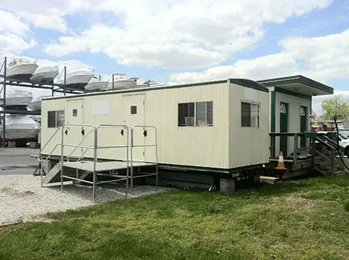 A used mobile office trailer