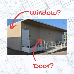 Door and window locations are important parts of modular classroom design.