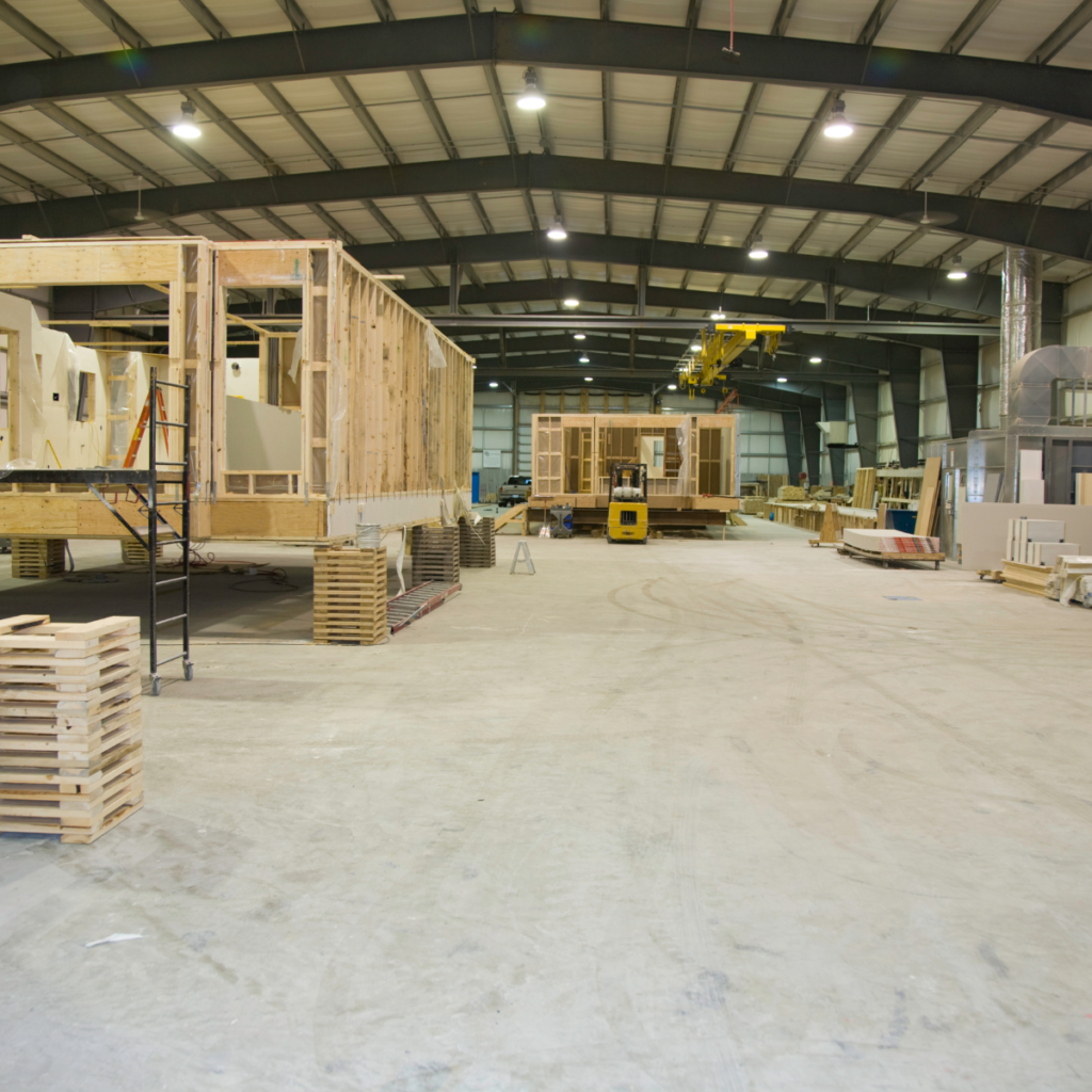 Modular building manufacturing facilities have many eco-friendly benefits. 