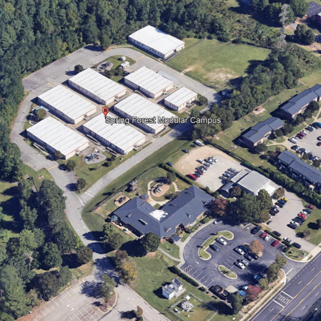 School campus with Modular Buildings and Portable Classrooms.